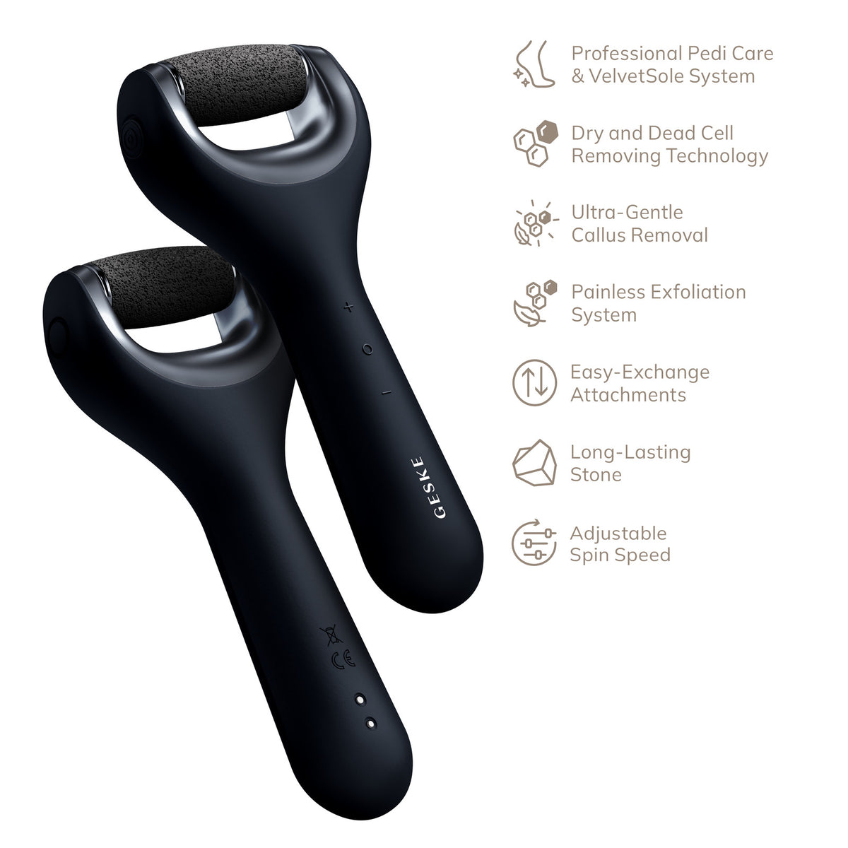 Electric Foot Smoothing Roller 7-in-1 Callus Remover Callus Remover Black