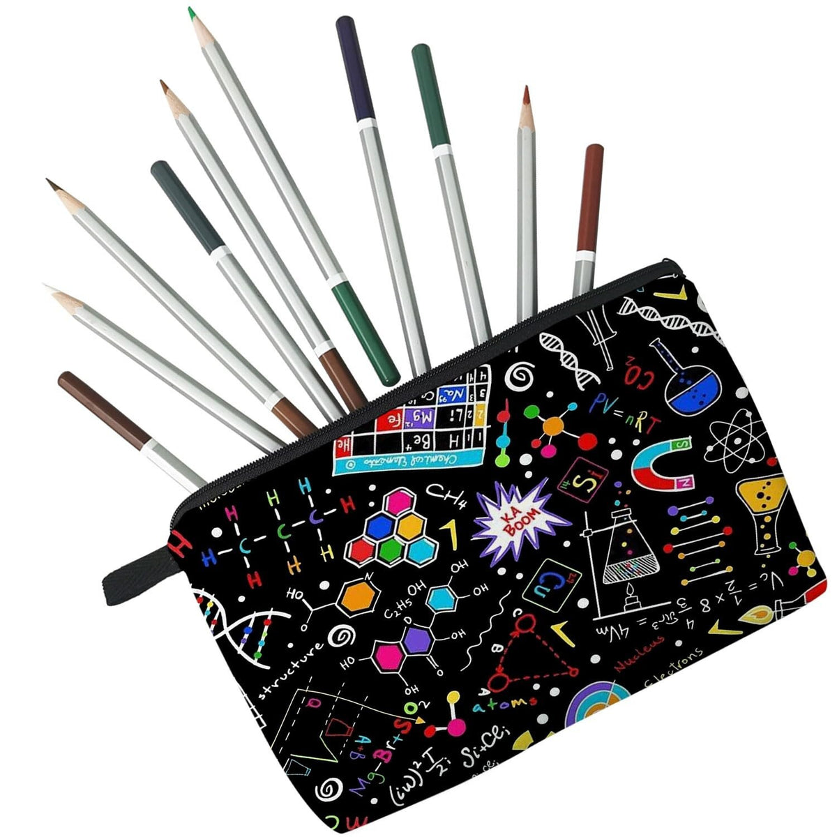 Chemical Elements Makeup Bag - Small Cosmetic Organizer for Women