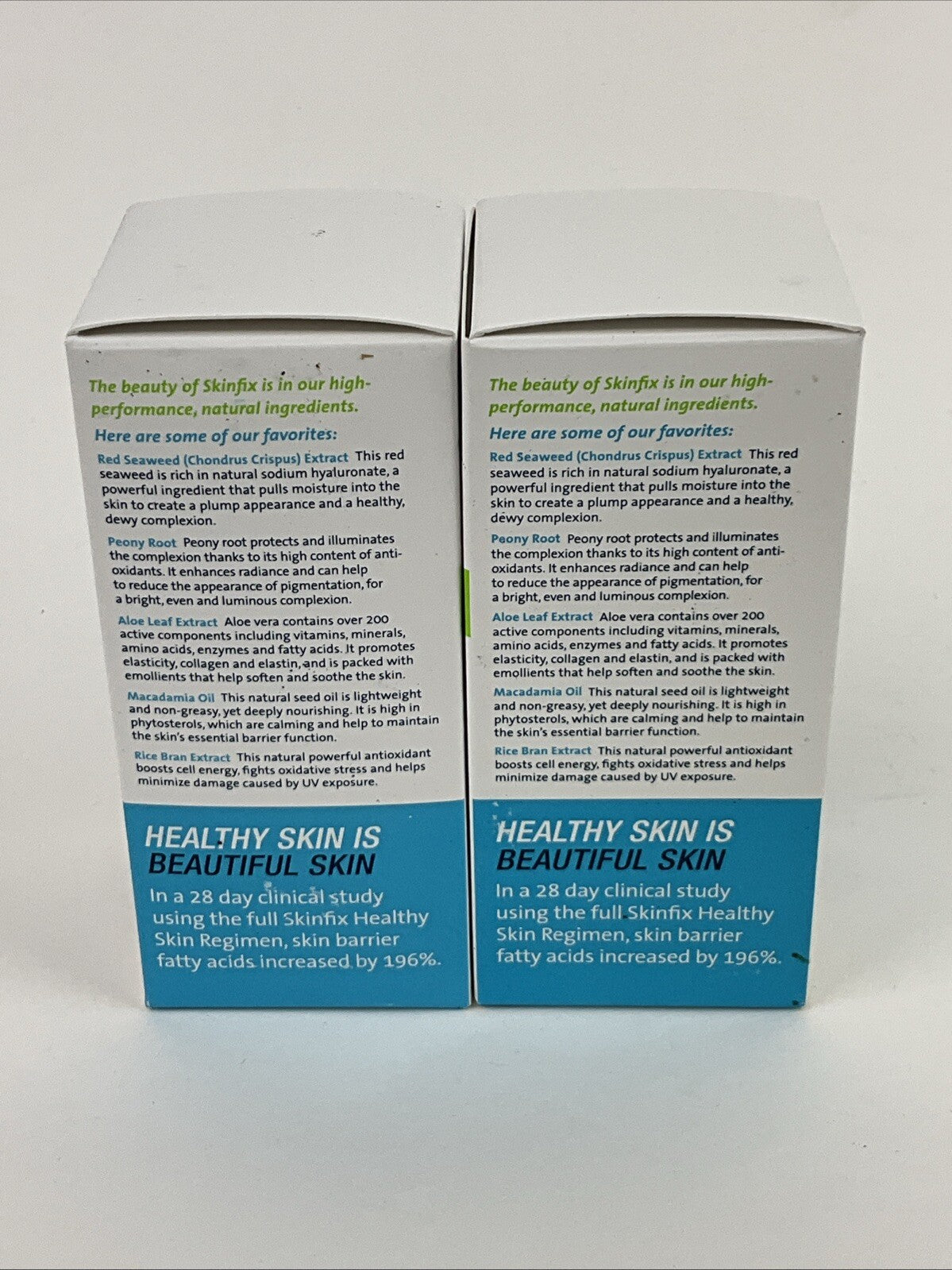 Lot of 2 Skinfix Moisture Boost Serum 97.5% Natural 1 fl oz Red