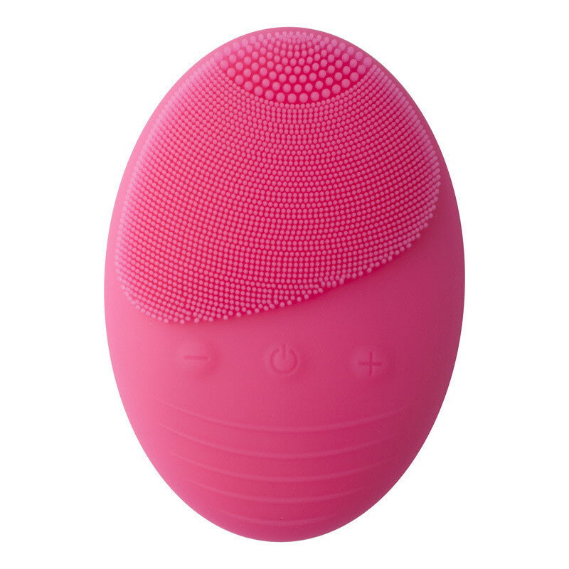 Wireless Electric Facial Cleansing Brush with LED Light Therapy Waterproof Skin Care Device