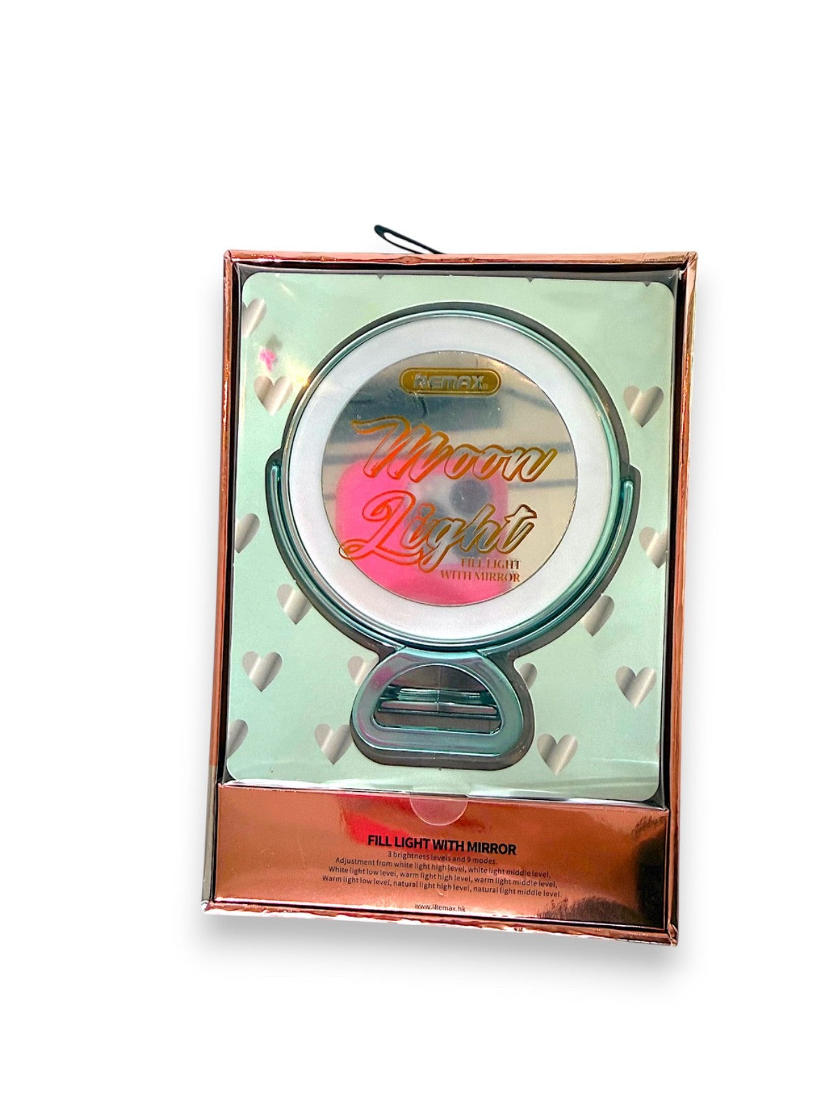 Rechargeable LED Makeup Mirror with Selfie Light & Stand - Compact Travel Mirror