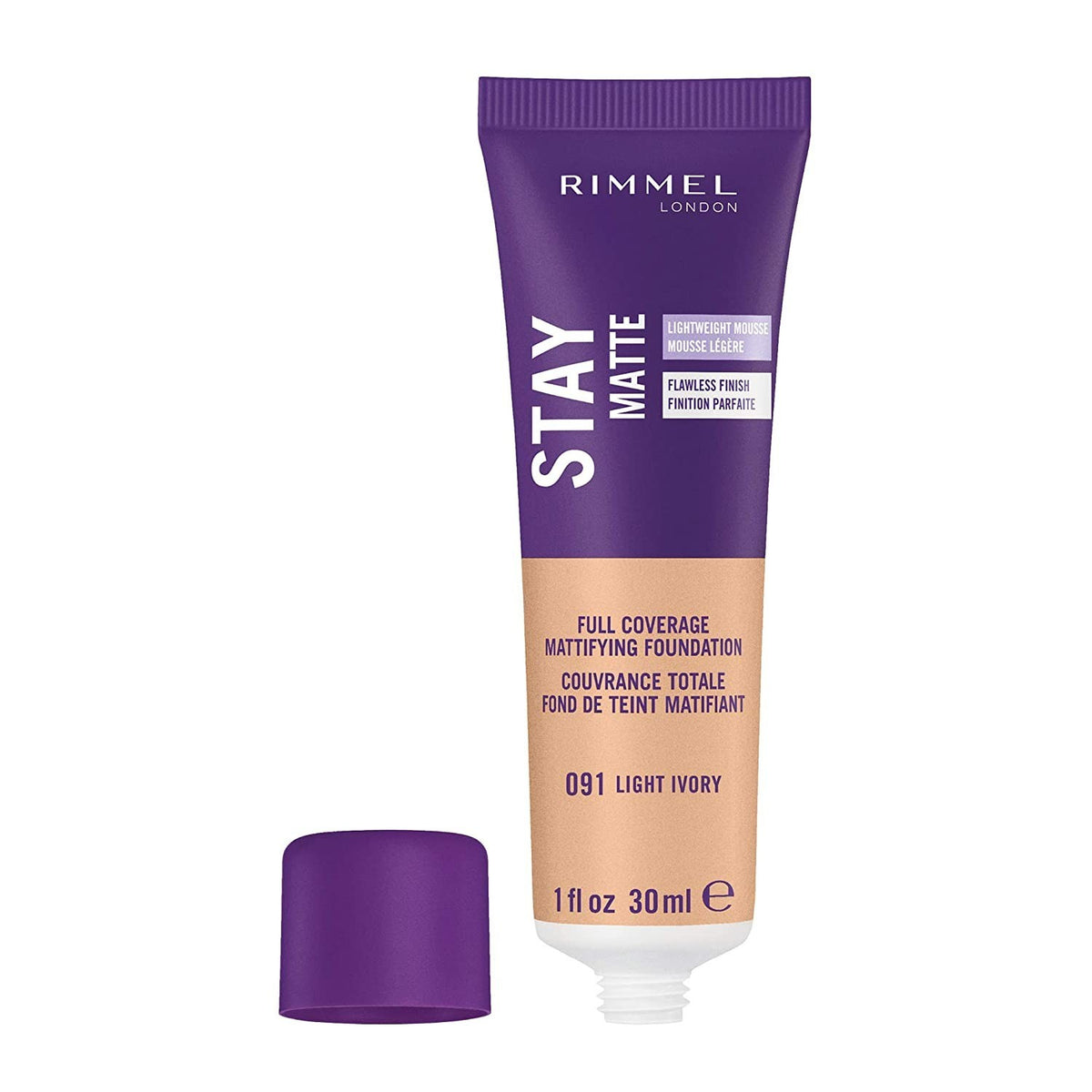 3-Pack Liquid Matte Foundation Light Ivory 1 Oz - Stay Matte Mousse