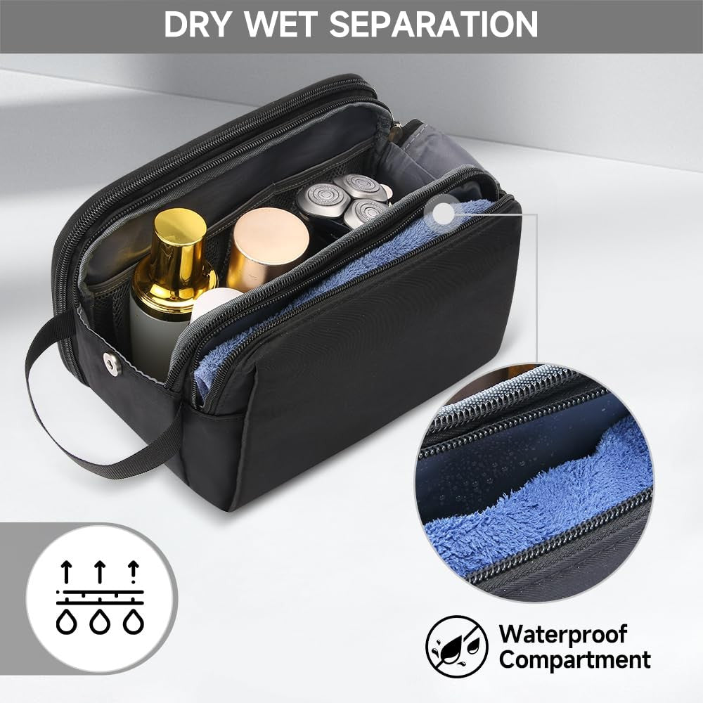Large Capacity Water-Resistant Men’s Toiletry Bag with Hanging Design
