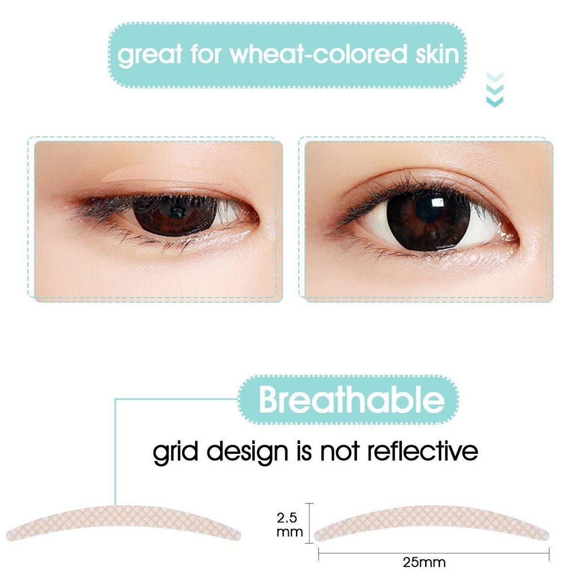 Invisible Double Eyelid Tape Strips - 500 Pcs, Waterproof & Breathable