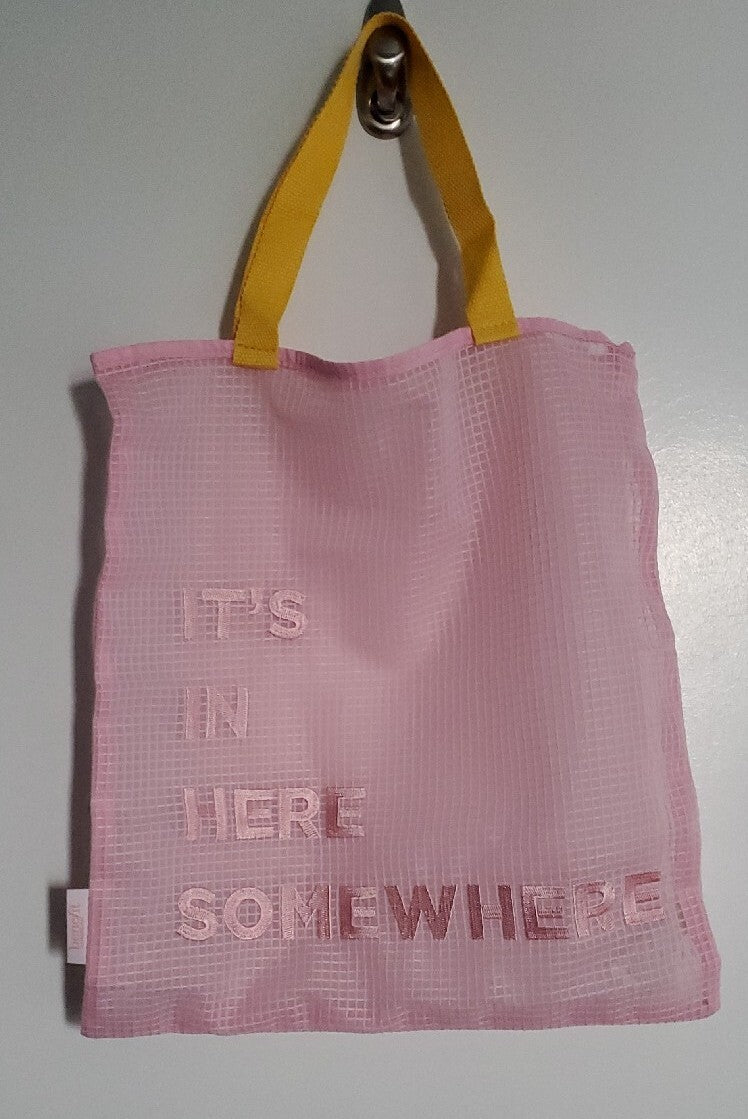 Benefit Cosmetics Mesh Tote Bag Large Reusable Shopping Bag