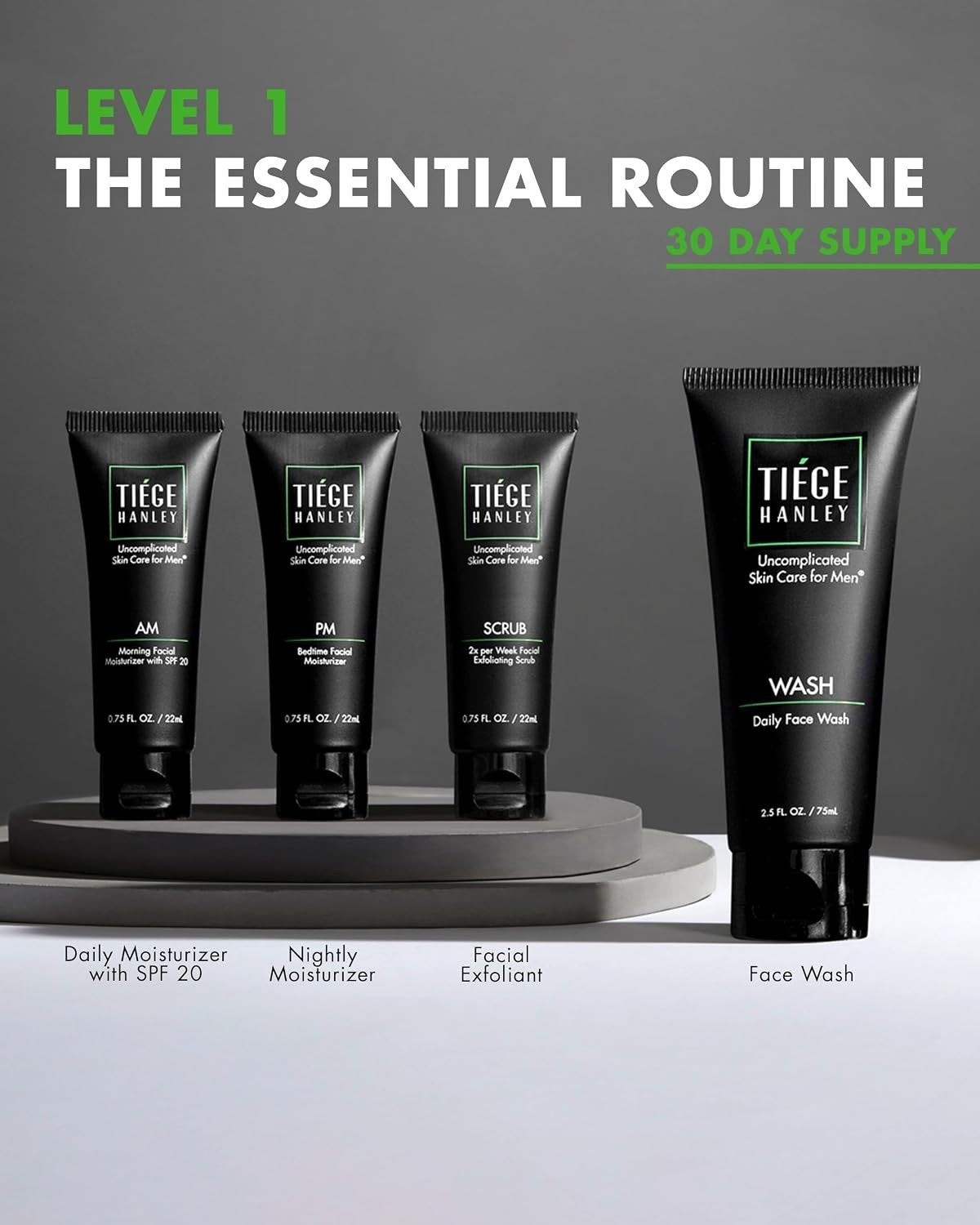 Men's 30-Day Skincare Routine Set - Cleanse, Hydrate & Protect