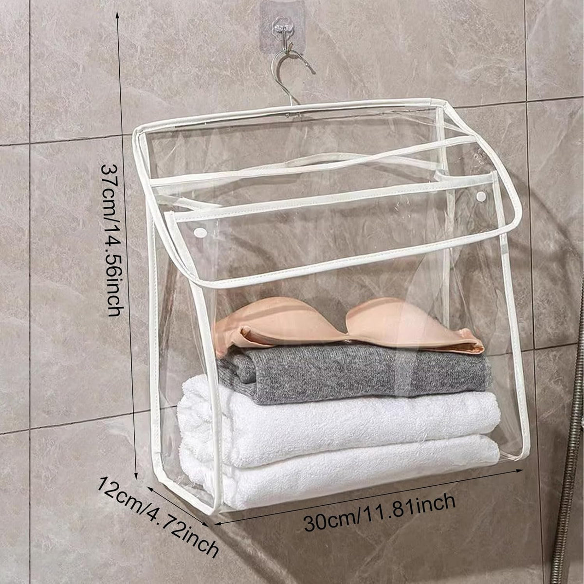 Hanging Bathroom Wash Bag Transparent Toiletries Storage Organizer