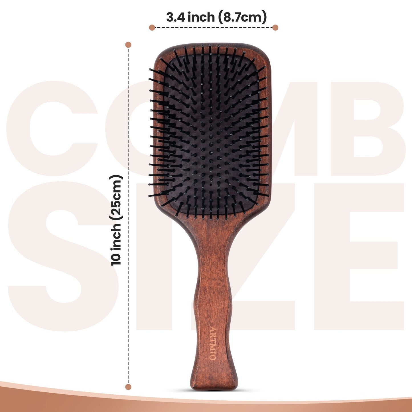 Wooden Paddle Hair Brush for Women and Men - Aveda Style