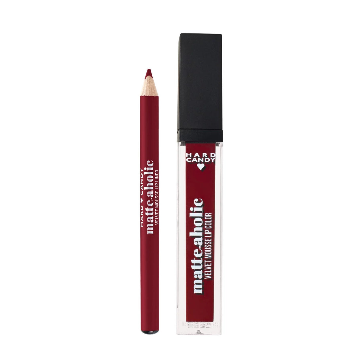 Matte Lip Color Kit with Lip Liner - Red Velvet Long-Wear Lip Makeup