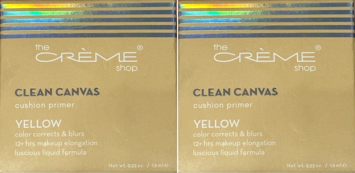 Yellow Cushion Primer Face Makeup Base - 0.53 Ounce, 2 Pack