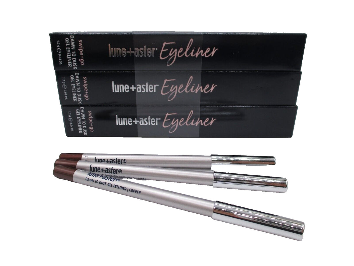Copper Gel Eyeliner Set - Long-lasting Waterproof Makeup, 3 Pack