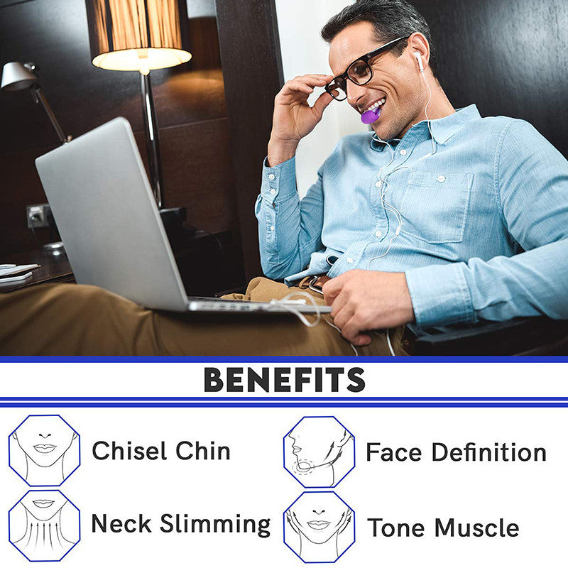 3-Pack Jawline Exerciser Set with Resistance Levels for Face Toning & Neck Workout