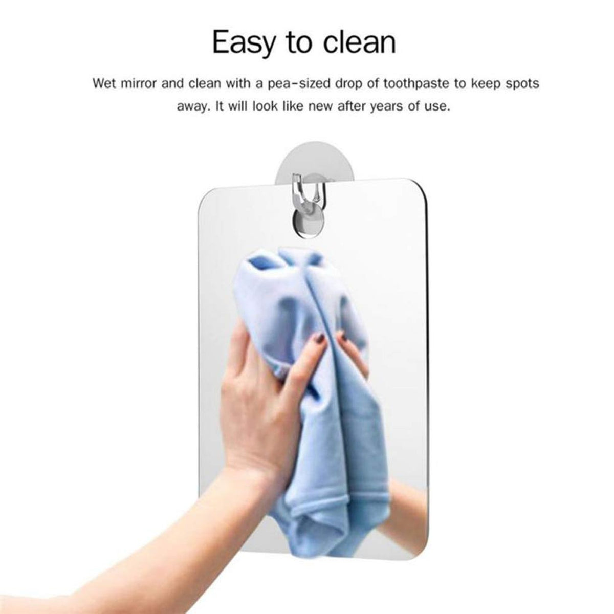 Fogless Shower Mirror for Shaving - Anti-Fog Wall Mount Bathroom Mirror