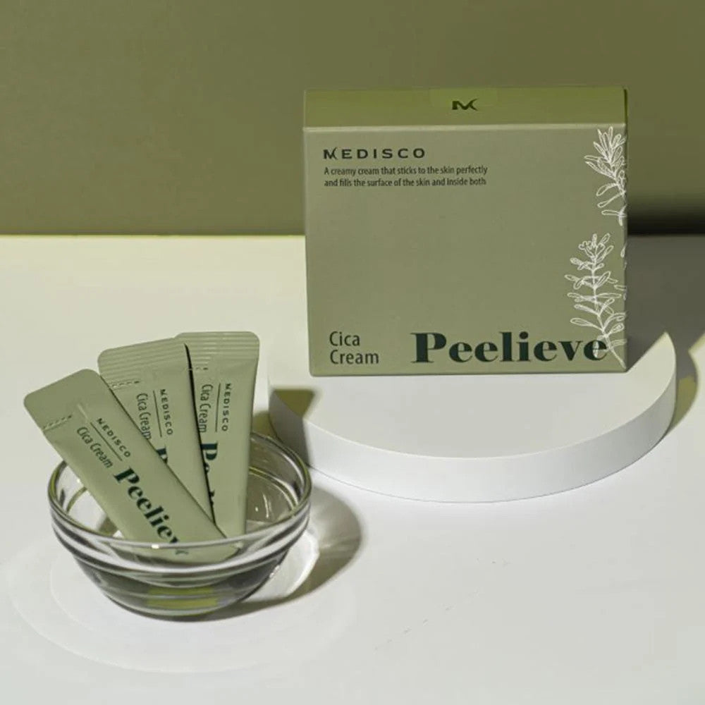Medisco Peelieve Cica Cream Sachet - Skin Regeneration & Moisturizer for Face and Neck