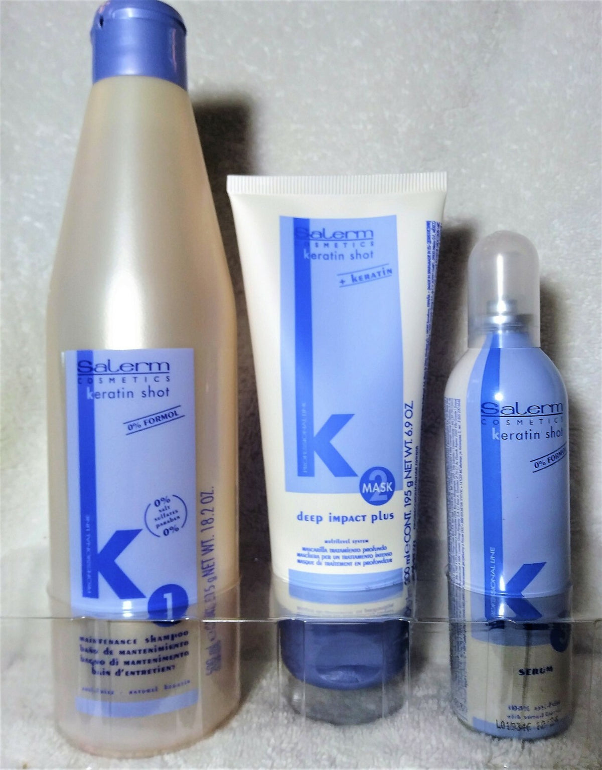 Keratin Hair Smoothing Treatment Kit - Maintains Shine & Frizz Control - Pack of 3 x 266.67ml