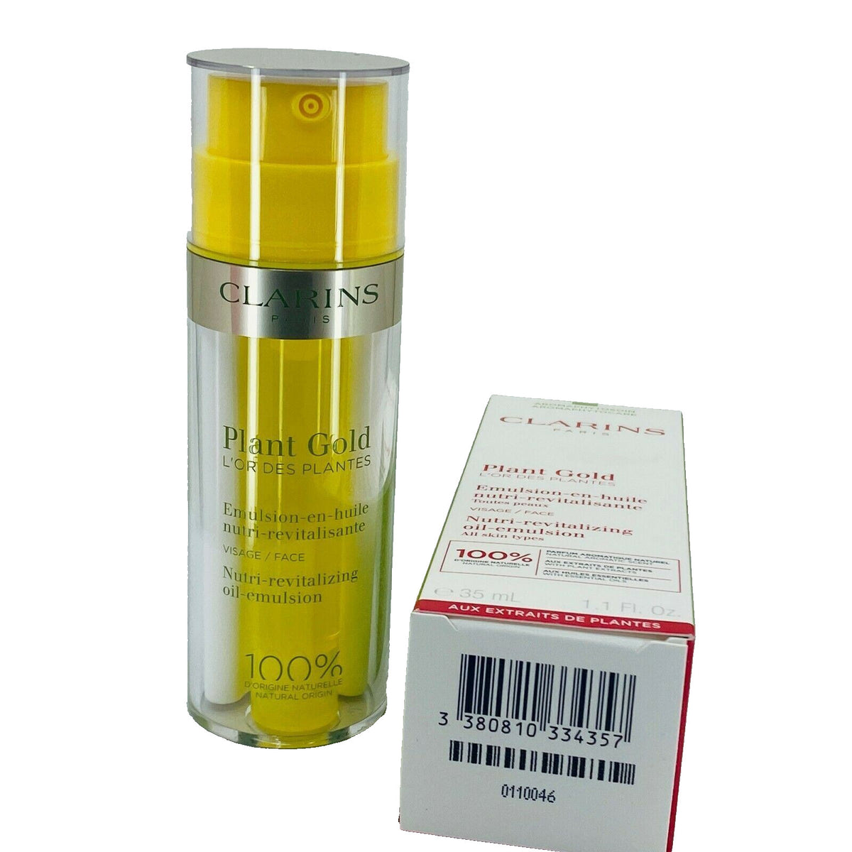 Clarins Plant Gold Nutri Revitalizing Face Oil Emulsion 1.1 oz New