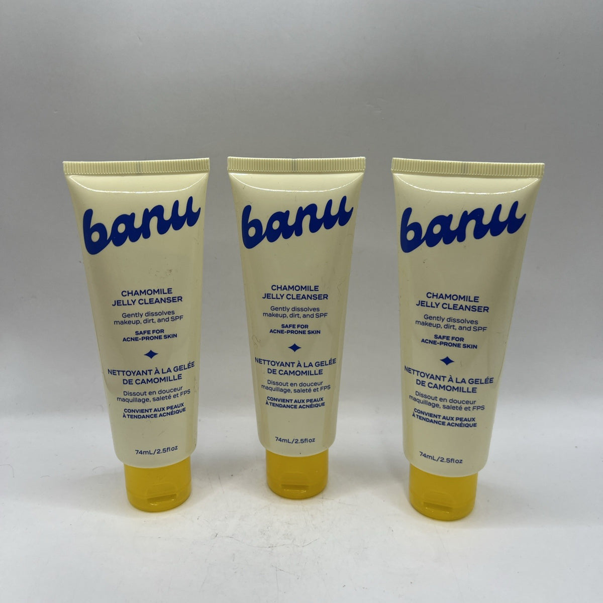 Banu Chamomile Jelly Facial Cleanser 2.5 Oz Set of 3 - Fresh & Gentle