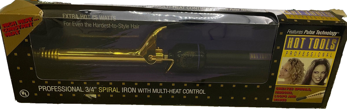 Professional 3/4-Inch Spiral Curling Iron with Multi-Heat Control