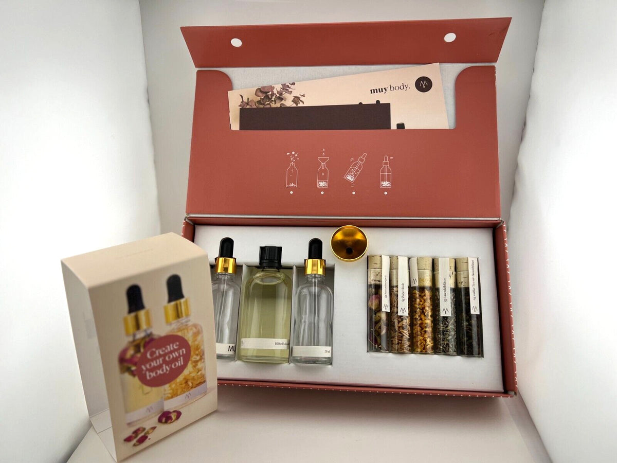 DIY Body & Bath Oil Kit with Infused Botanicals - Natural Relaxation, Brand New