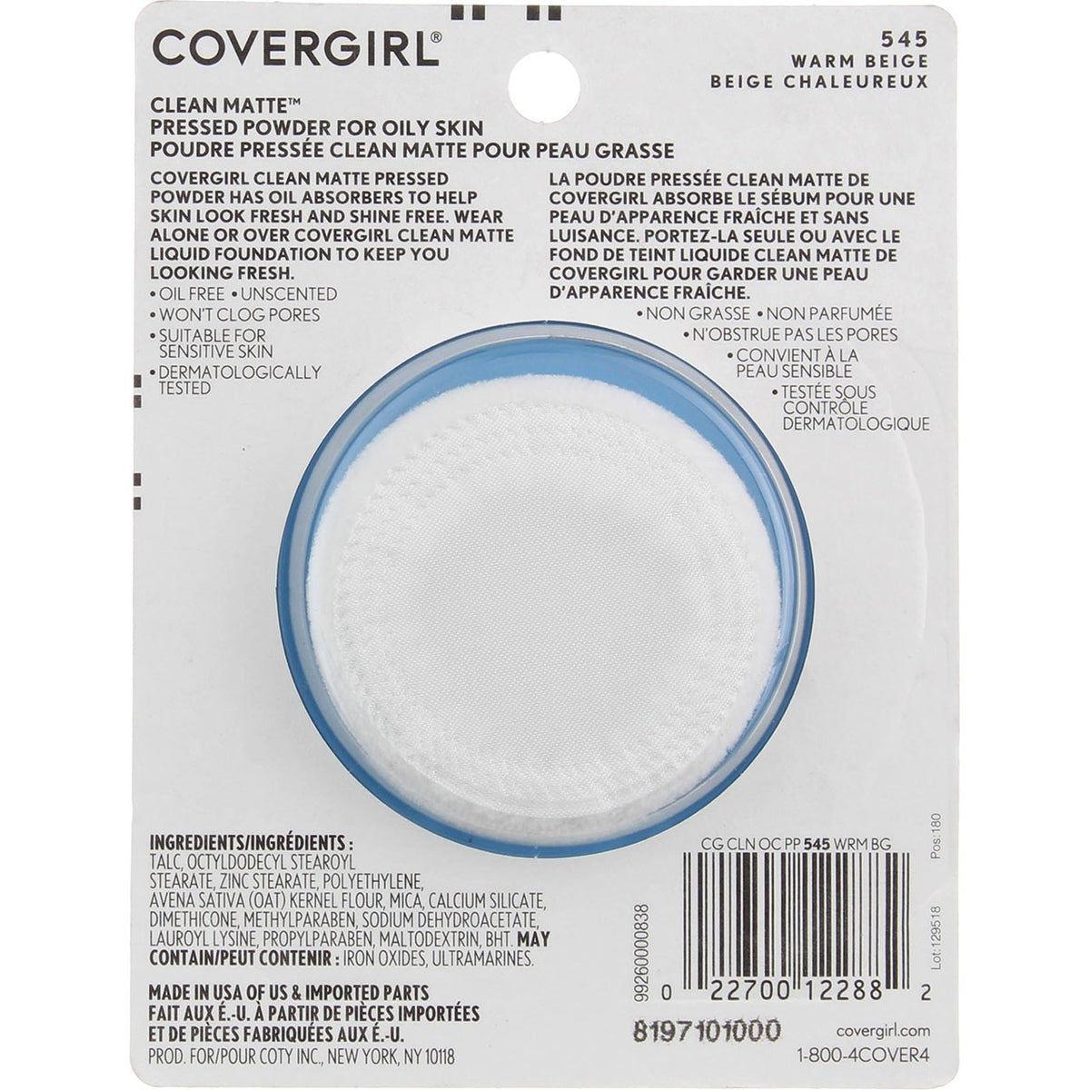 3 Pack Matte Pressed Face Powder - Warm Beige 545, Light & Shine-Free