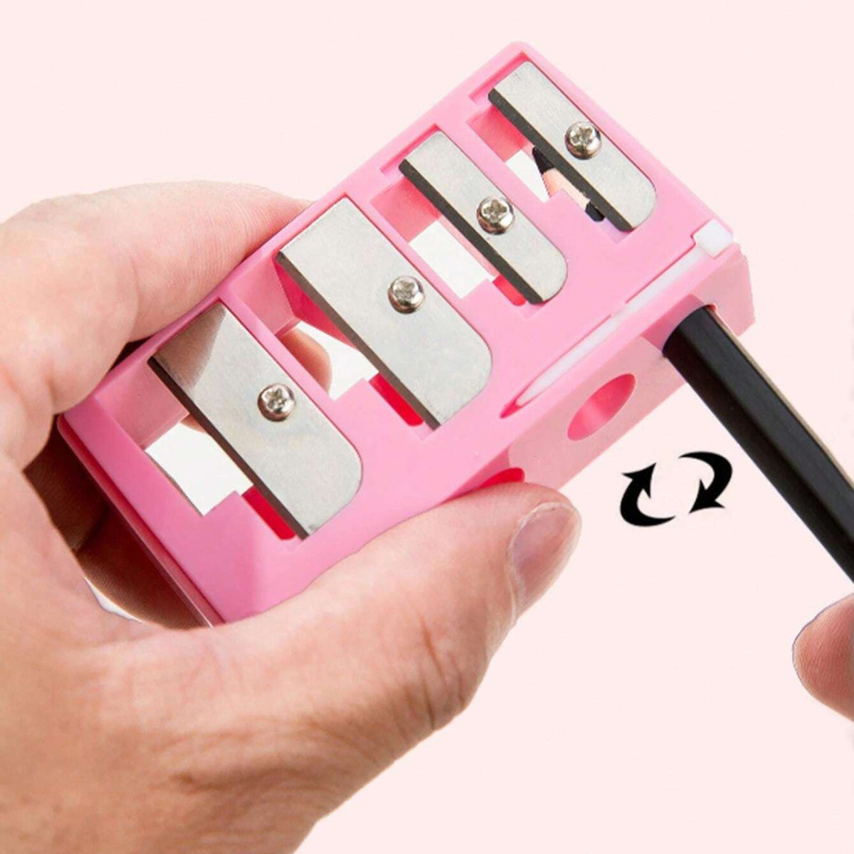 Multi-Size Makeup Pencil Sharpener - Eyeliner & Eyebrow Tool, Stainless Steel, Portable