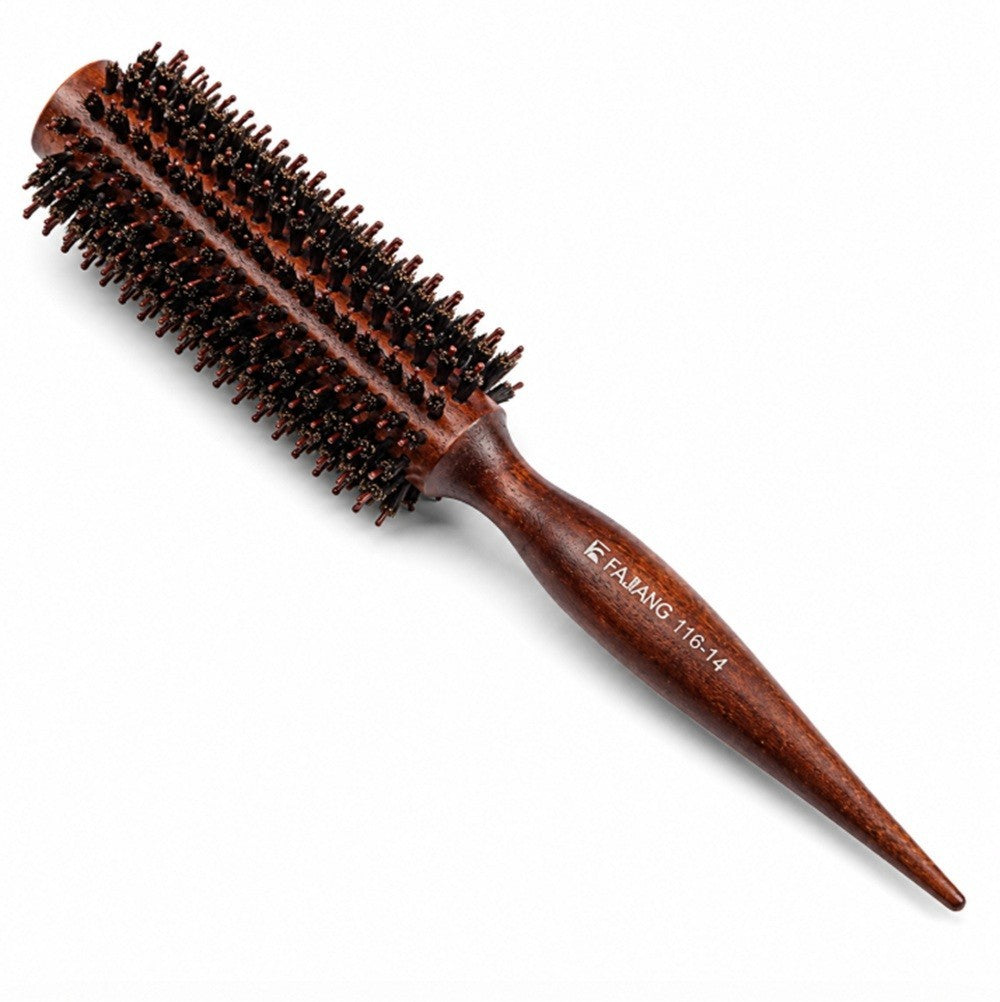2.2 Inch Round Bristle Hair Brush with Wooden Handle for Blowouts & Styling