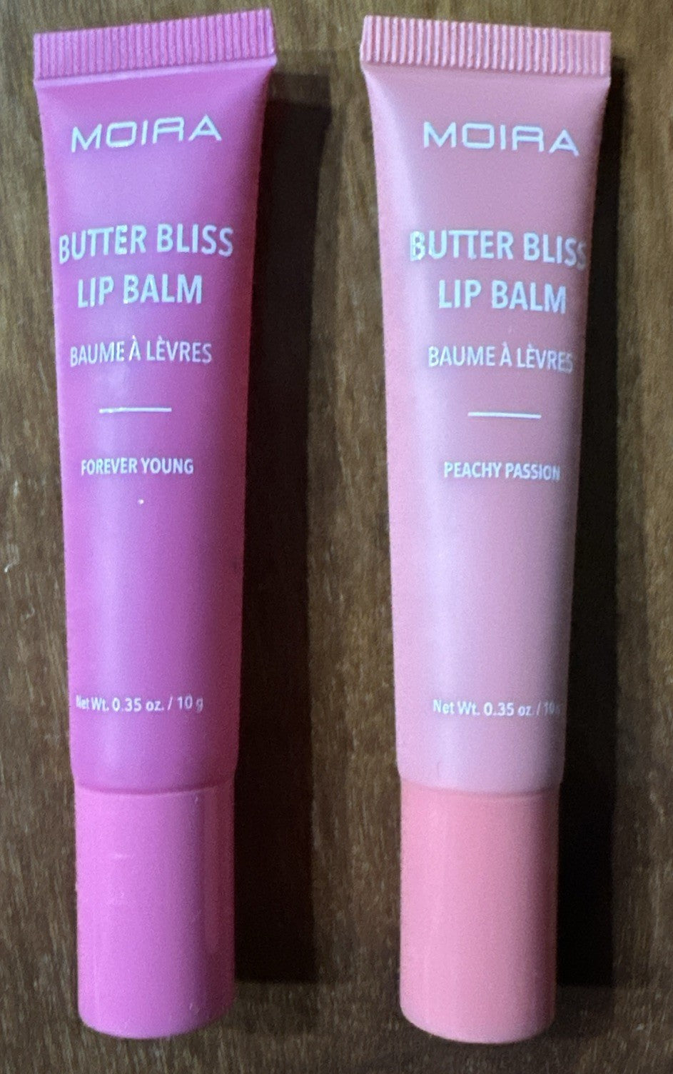 Lip Balm Set - Moira Butter Bliss Forever Young & Peachy Passion 0.35Oz Each