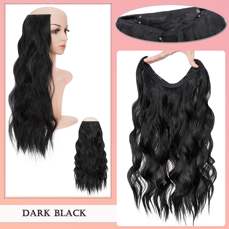 Wavy Clip-In Hair Extensions with Invisible Wire and Clips — Realistic Long Hair