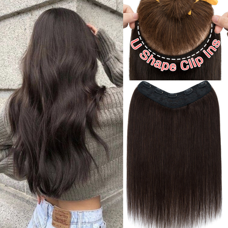 Full Head Clip-In Human Hair Extensions Thick Weft 100g - Multiple Colors & Lengths