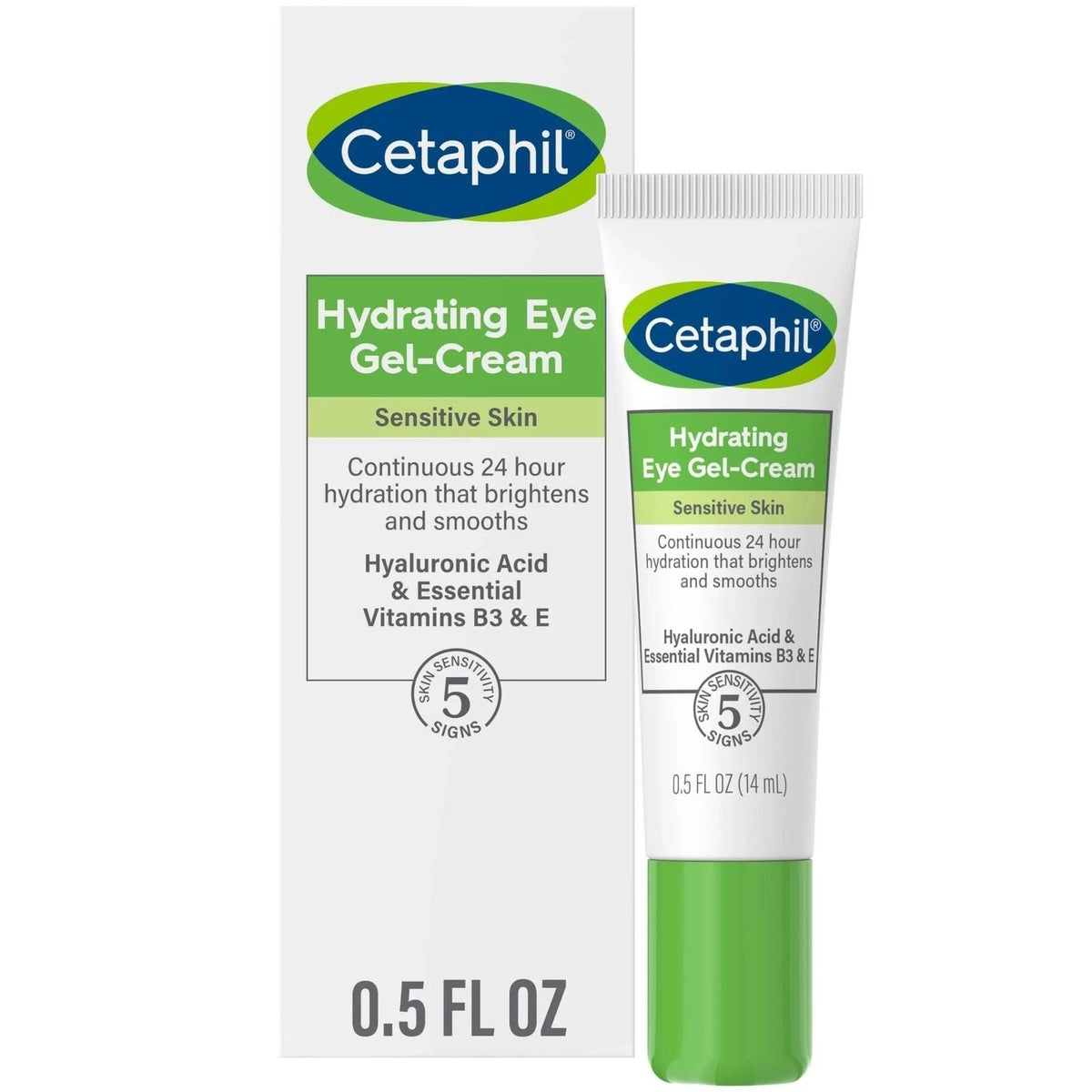 Cetaphil Hydrating Eye Gel-Cream with Hyaluronic Acid, 3 Pack 0.5 Fl oz