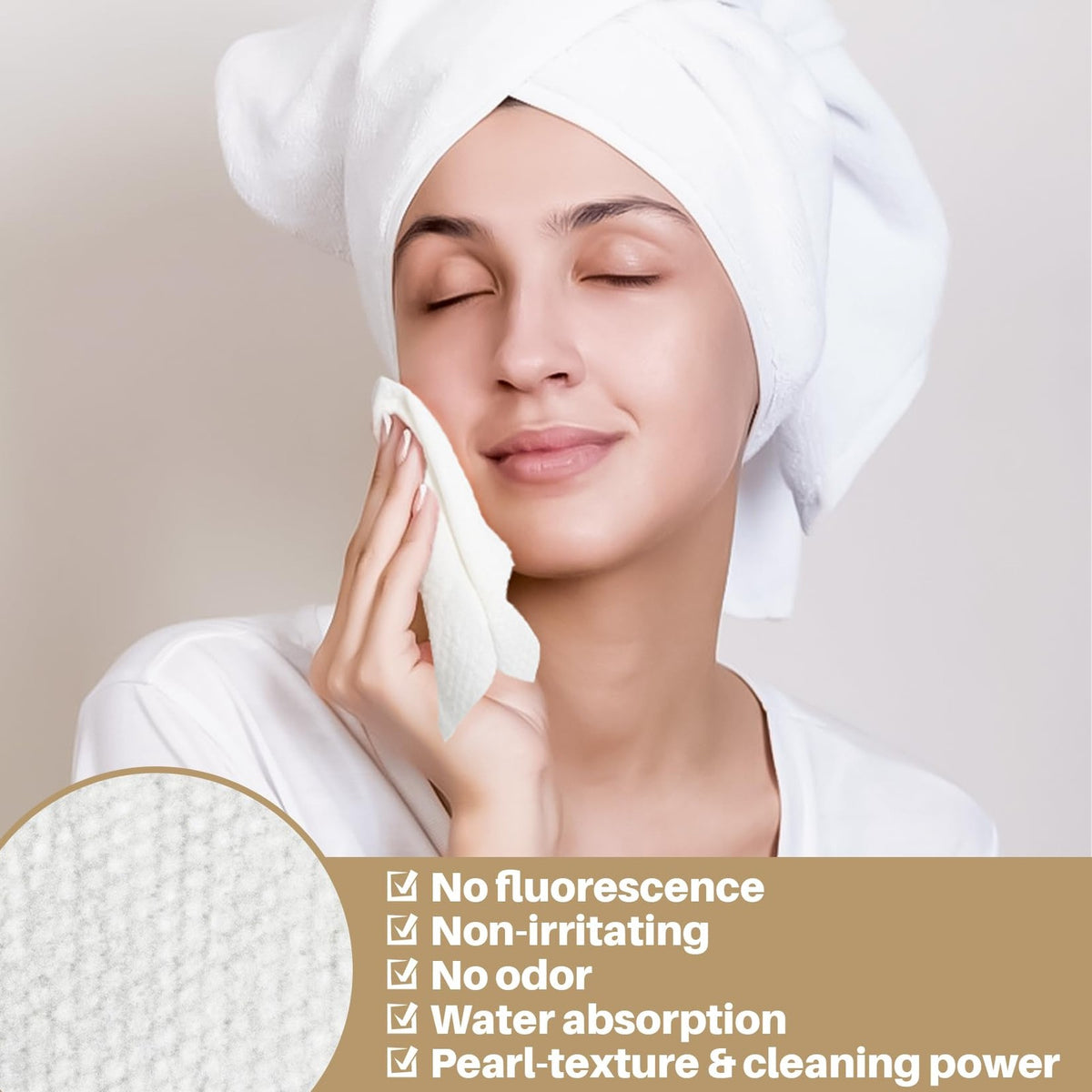 Disposable Compressed Towel Tablets - 100 Pack, Travel Face Wipes