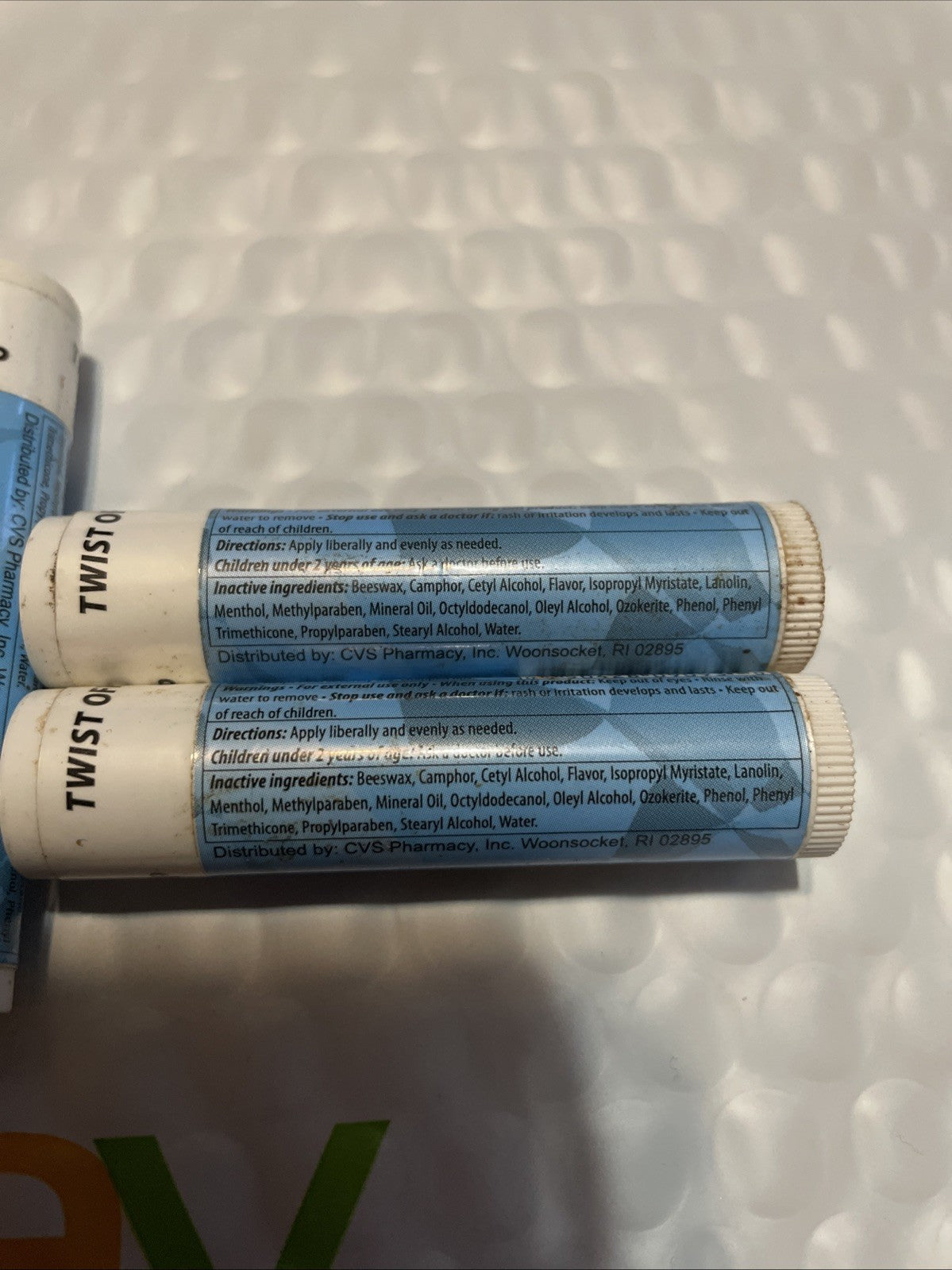 Medicated Lip Balm Set - 5 Sealed Vintage Lip Protectant Sticks