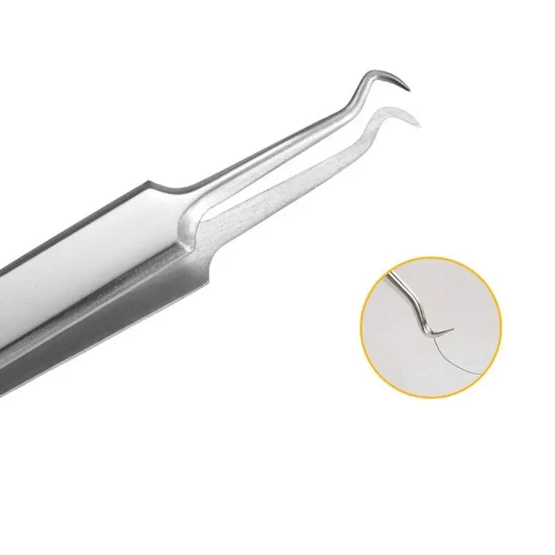 Blackhead Remover Tweezers - Curved Pimple & Acne Extraction Tool