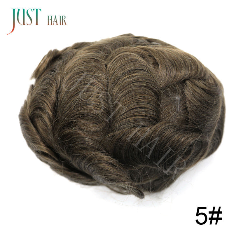 Swiss Lace Hair System for Men - Human Hair Toupee with Light Density