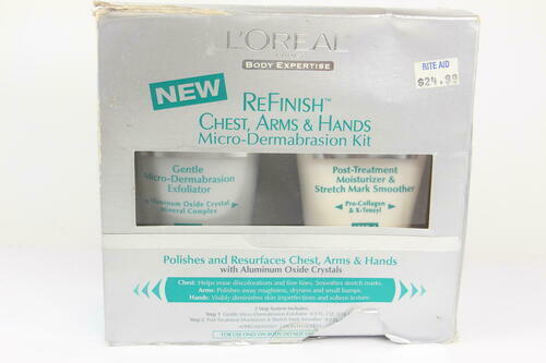 L'Oreal ReFinish Micro-Dermabrasion Chest Arm Hand Treatment 2 Pc Set