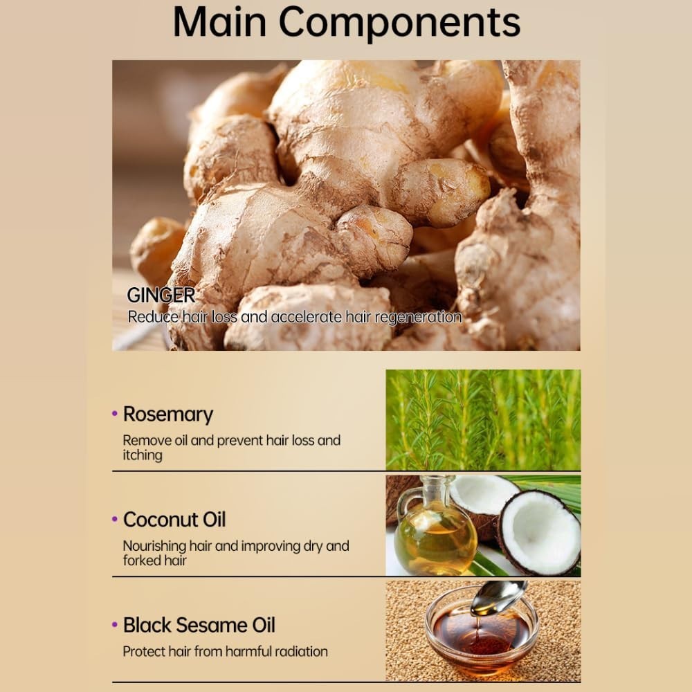Ginger Hair Loss Shampoo - Anti Hair Loss & Growth Formula 100g