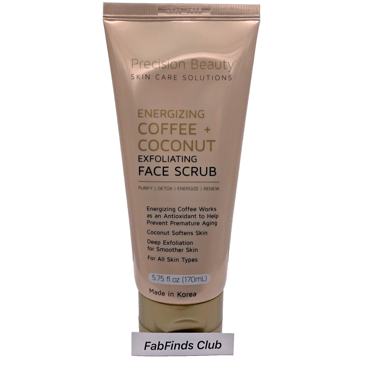 Precision Beauty Coffee+Coconut Face Scrub Sealed 5.75oz
