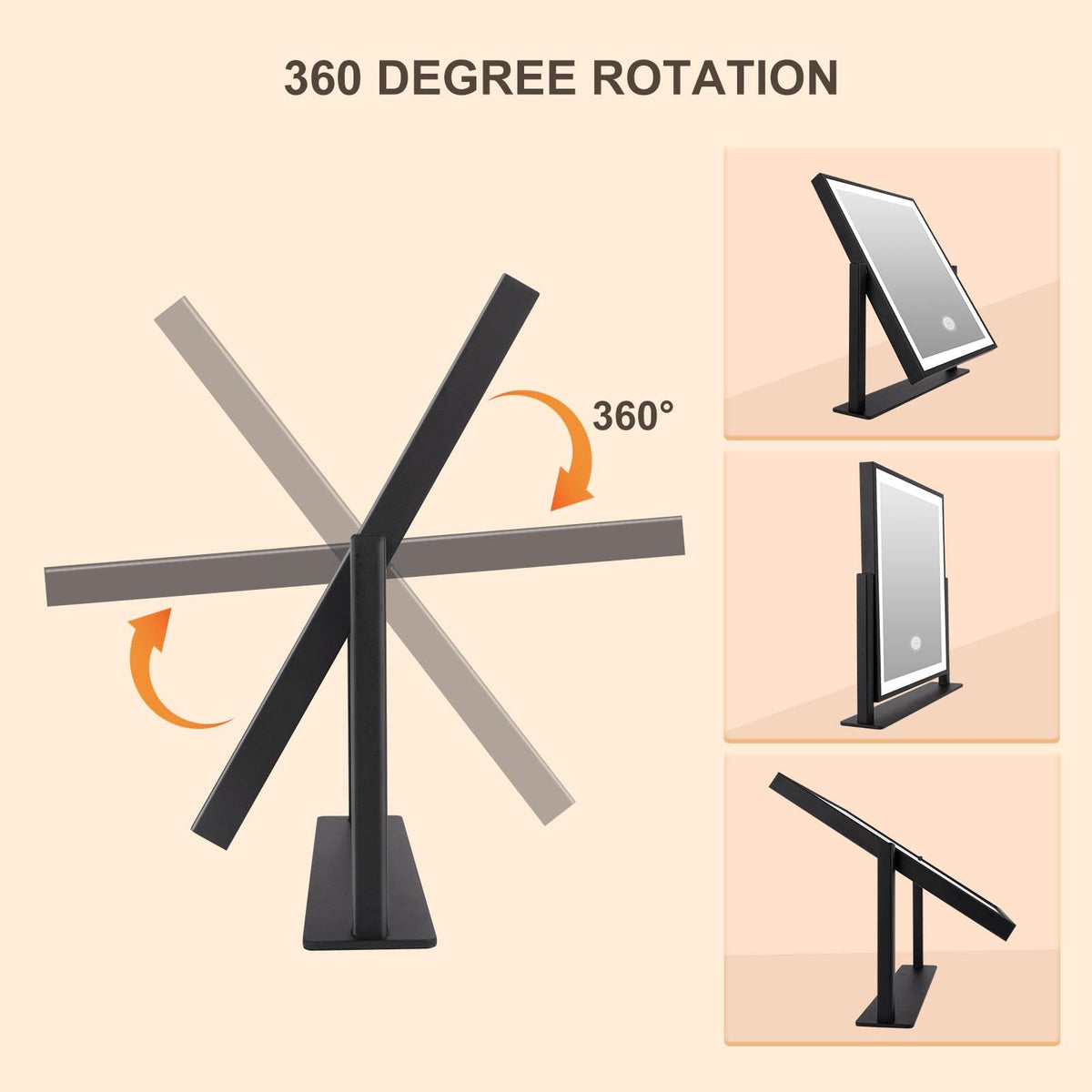 11 Inch Dimmable LED Vanity Mirror with Lights and 3 Lighting Modes