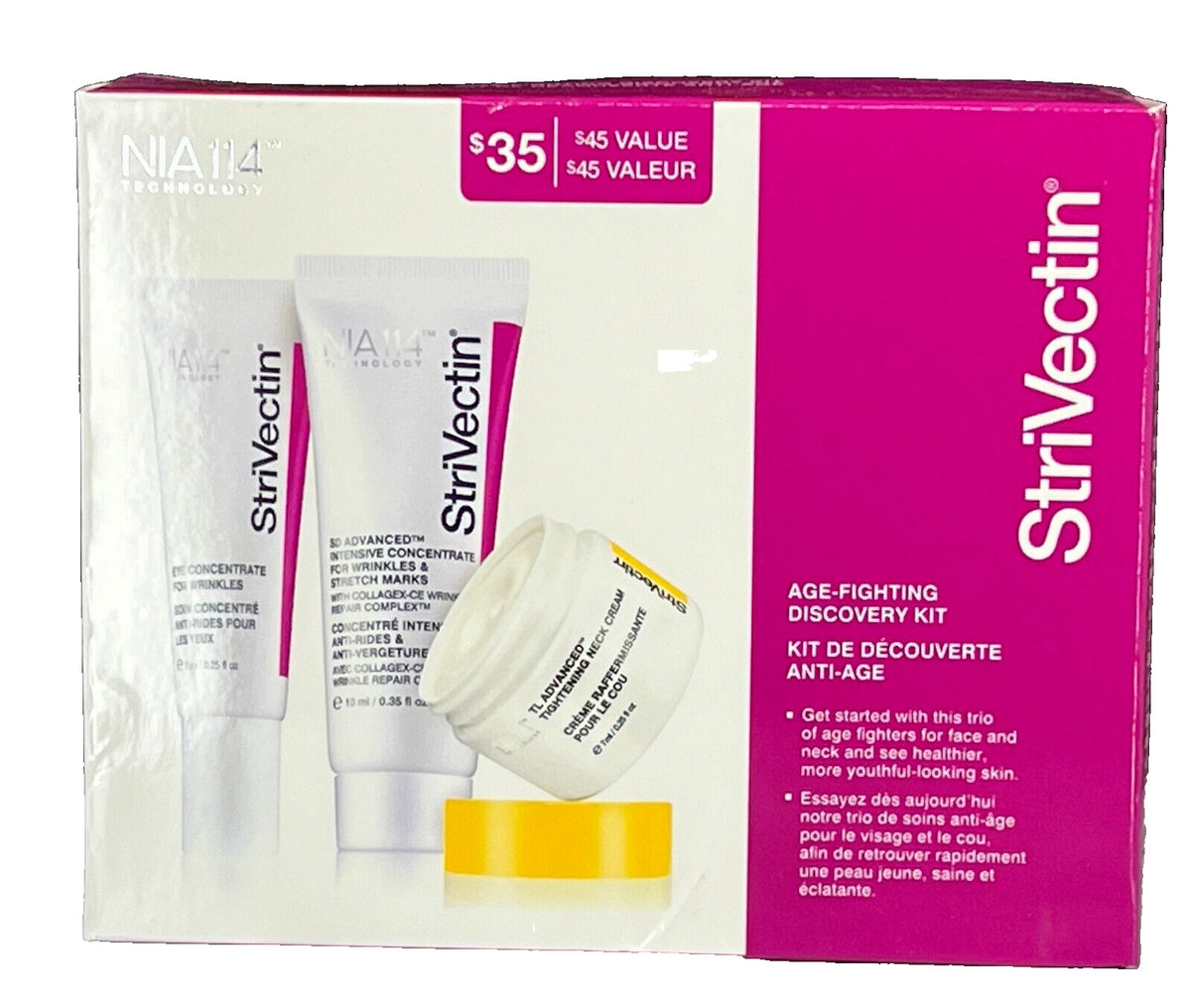 StriVectin Age-Fighting Skincare Set - 3-Piece Anti-Aging Kit NIB