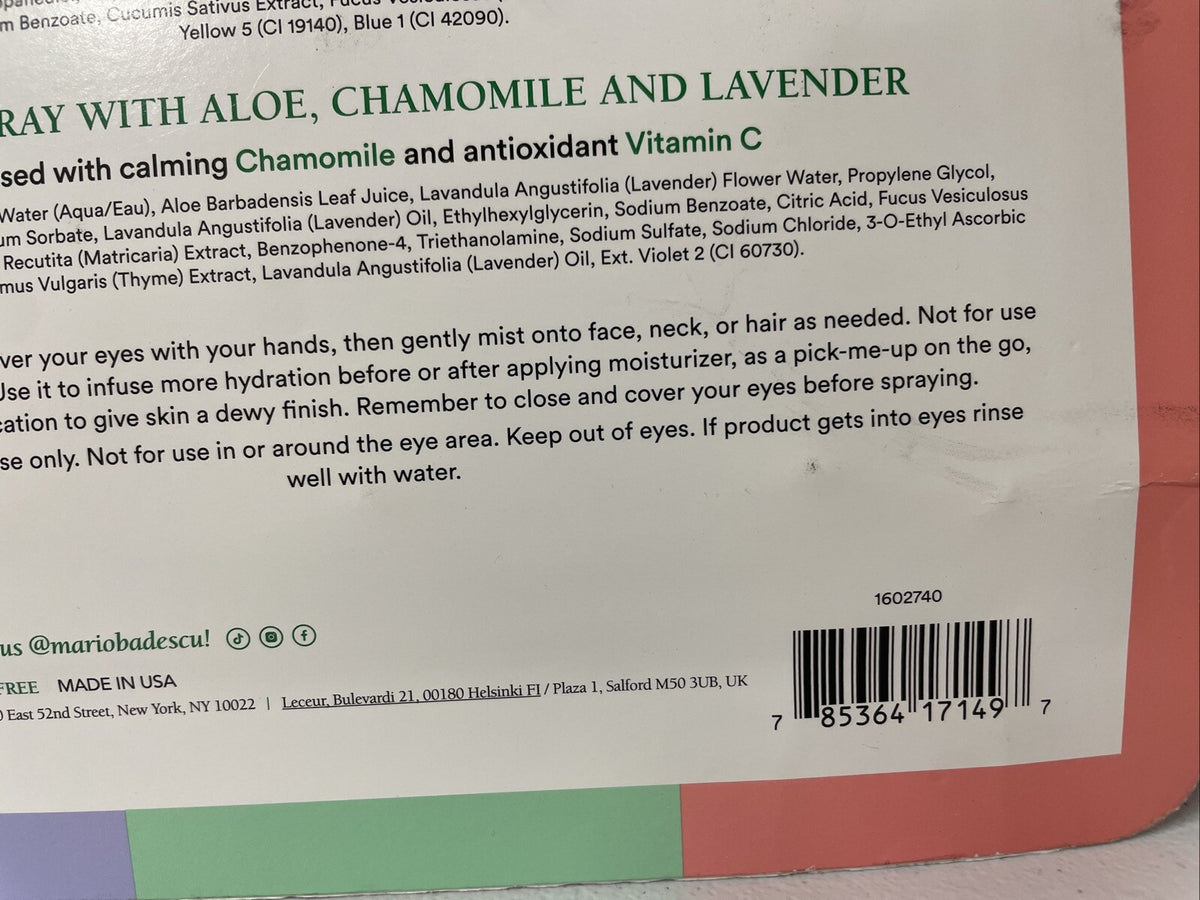 Mario Badescu Facial Spray Trio with Aloe Cucumber Rosewater Lavender 6oz - Hydrating Mist Set