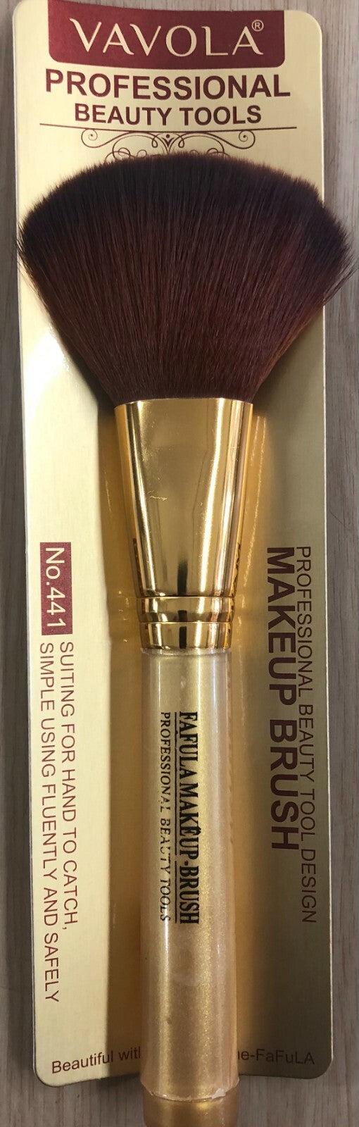 Multi-Purpose Makeup Brush No. 441 - Soft Bristles, Stylish Gold Handle