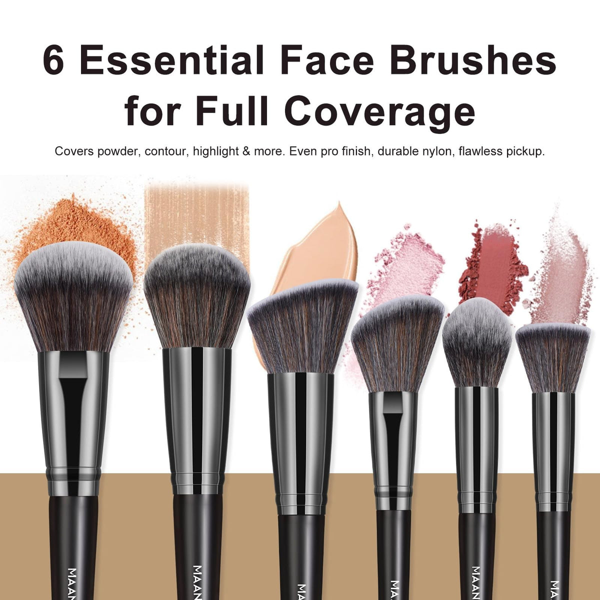 Professional Makeup Brush Set with Case - 30 Synthetic Brushes for Face & Eyes