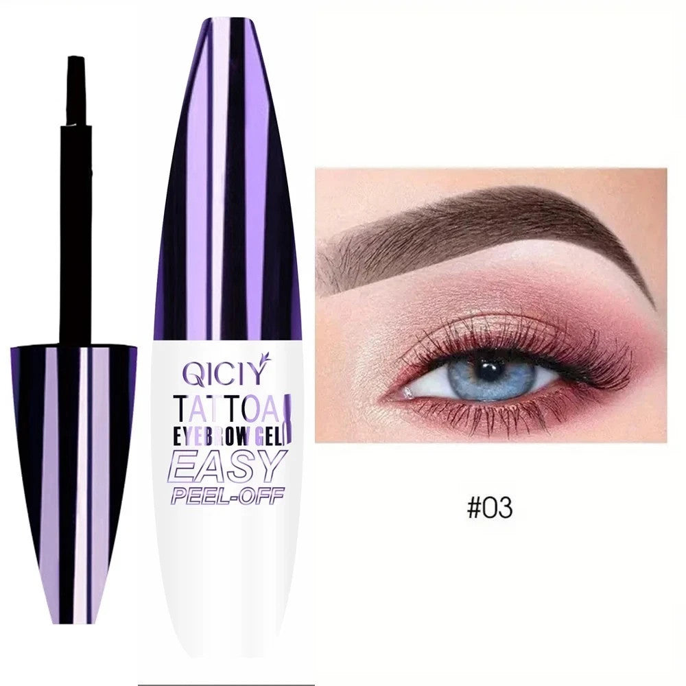 Waterproof Semi-Permanent Eyebrow Tint Gel - Long-Lasting Brow Coloring & Shaping