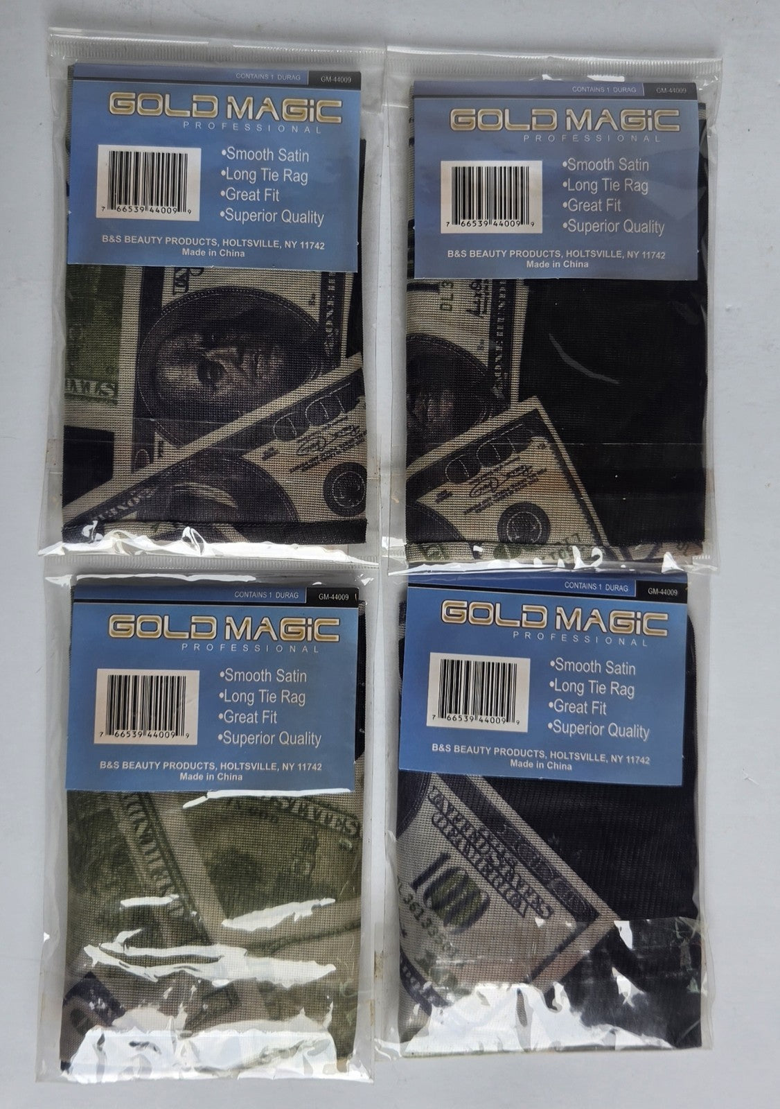 Lot of 4 Gold Magic Professional Benjamins New in Bags x4 As Shown
