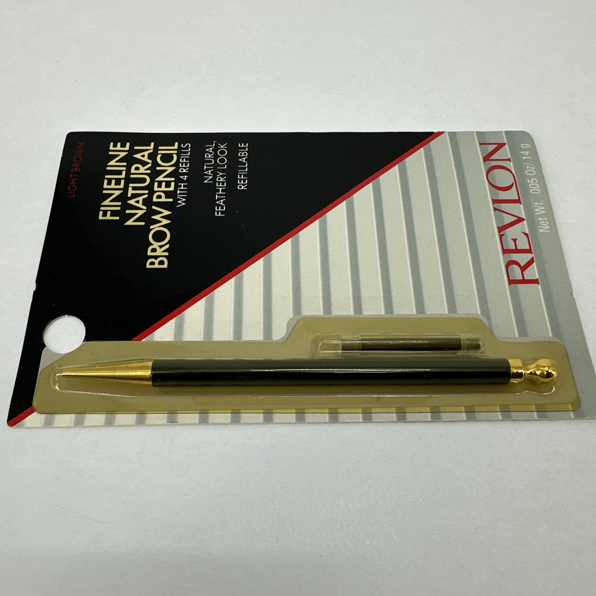 Vintage Revlon Fineline Natural Brown Pencil with 4 Refills - NOS Makeup