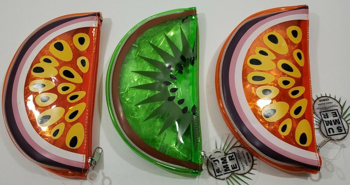 Conair Summer Fruit Pouch Watermelon Makeup Bag - Orange & Green