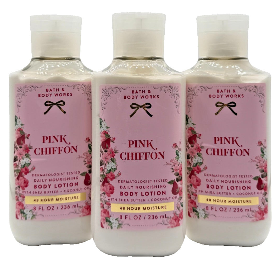 Pink Chiffon Body Lotion 8 oz - Set of 3 Bottles