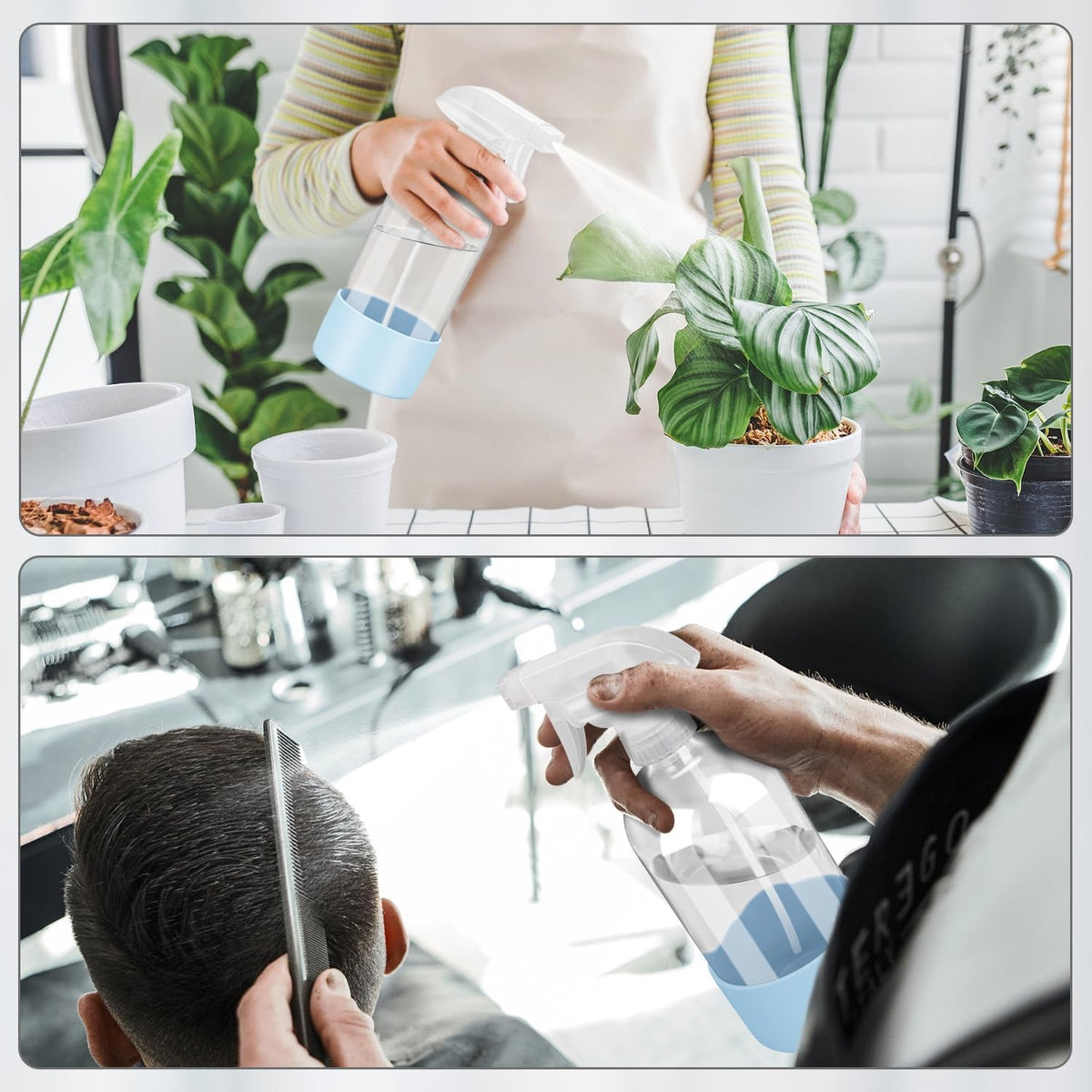 16 oz Refillable Glass Spray Bottle with Silicone Sleeve - Multi-Purpose
