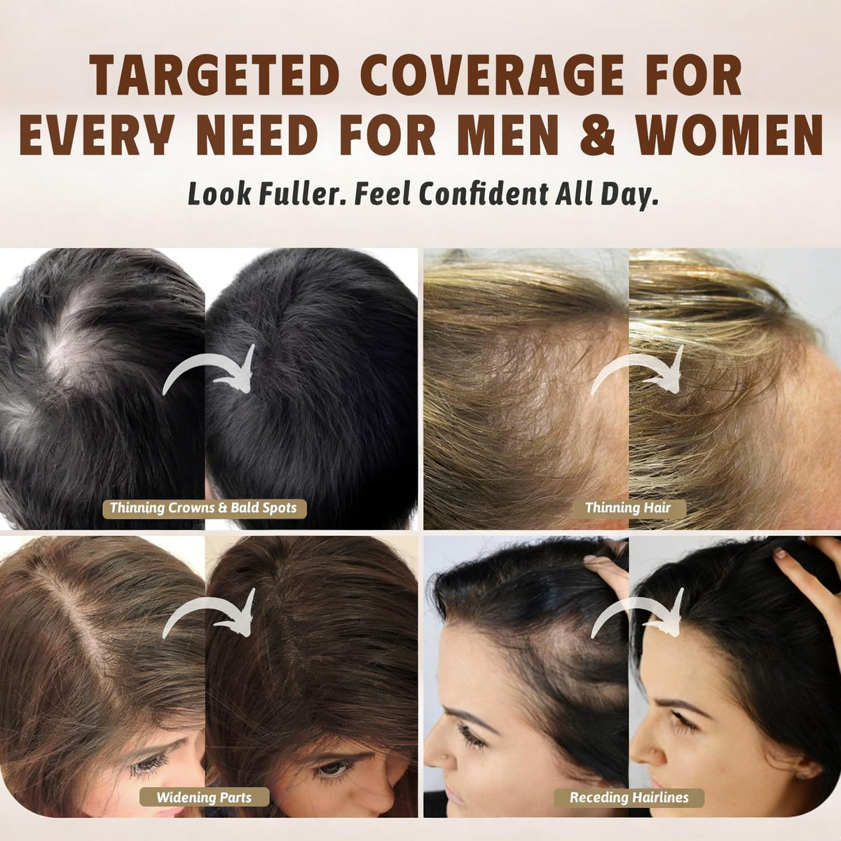 Root Touch Up Hair Color Powder - Light Brown, 0.14 oz