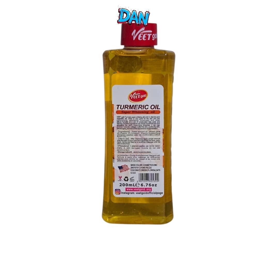 Turmeric Body Repair Oil for Dark Spots - 200ml Natural Essential Oil